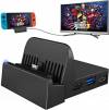 Portable Mini Switch TV Docking Station Charging Stand Replacement for Nintendo Switch Dock Set, Compact Switch to HDMI with Extra USB 3.0 Port
